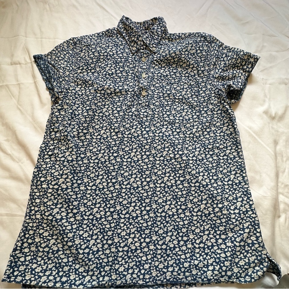 J. Crew Short Sleeve 1/4 Button Down - Picture 3 of 3